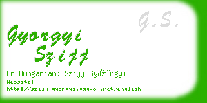 gyorgyi szijj business card